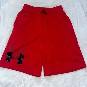 Boys Under Armour Red Athletic Shorts